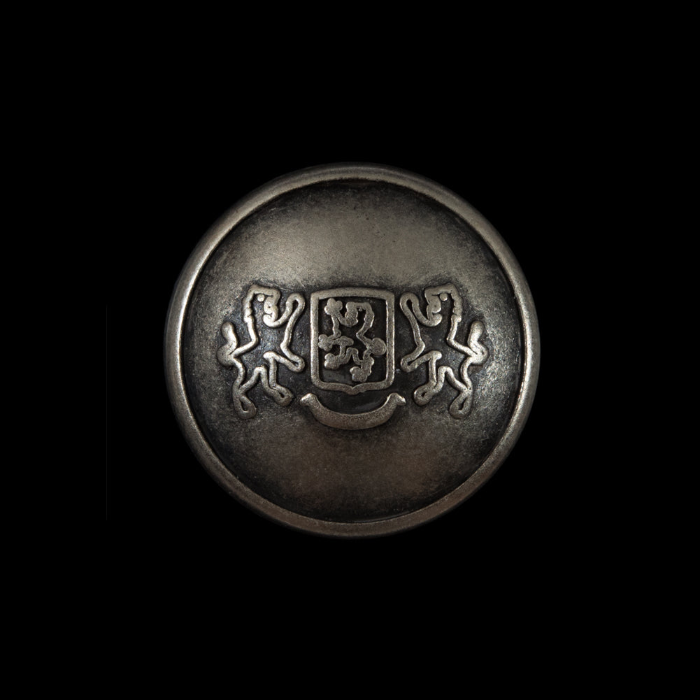 Silver Double Lion Crest Metal Button - 36L/23mm - Joann Fabrics