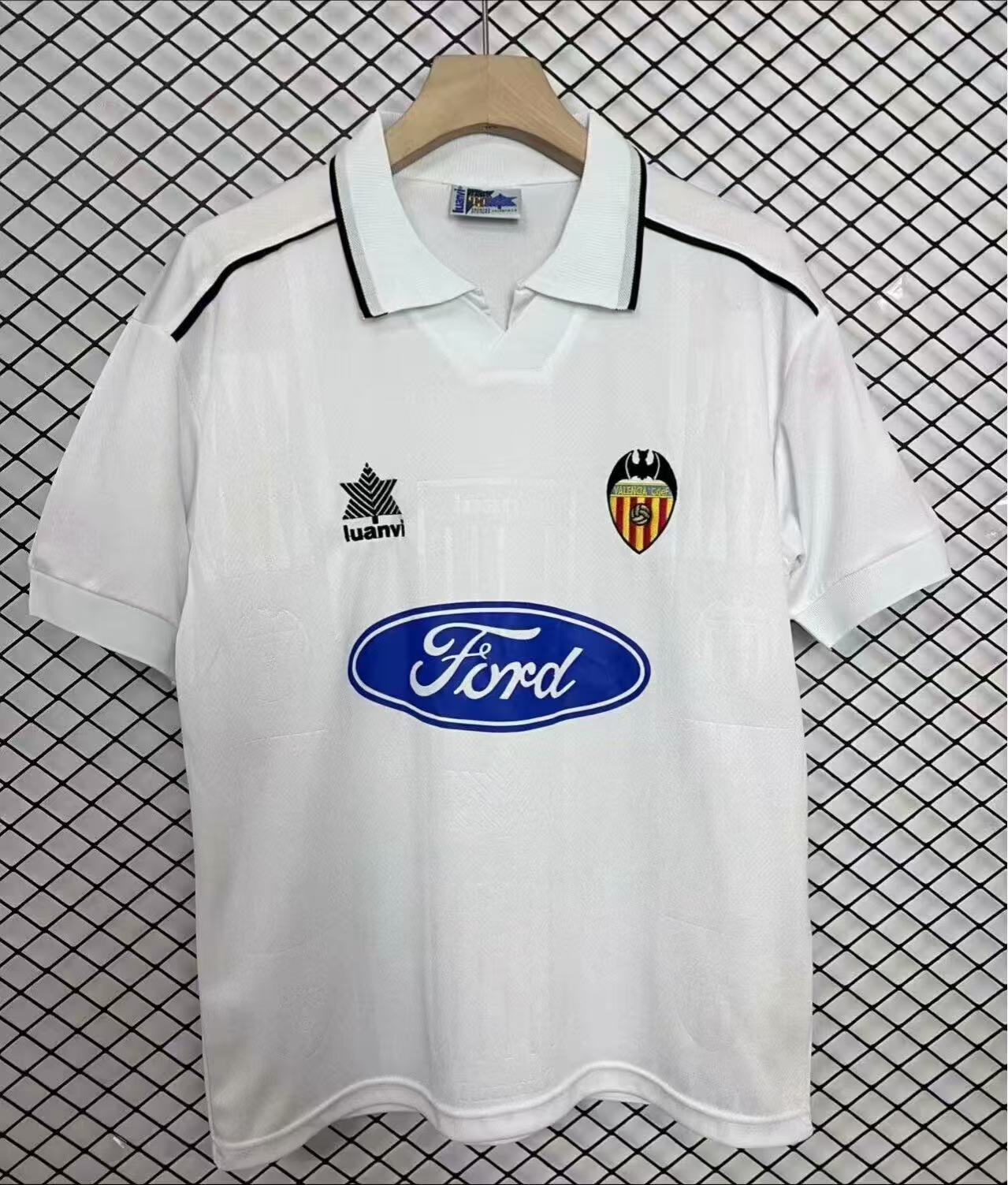 1996/1997 Retro Valencia Home Football Shirt 1:1 Thai Quality