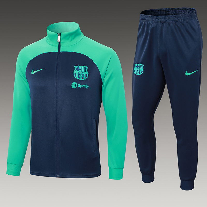 2024/2025 Barcelona Half-Pull Training Suit Royal Blue Jersey Set