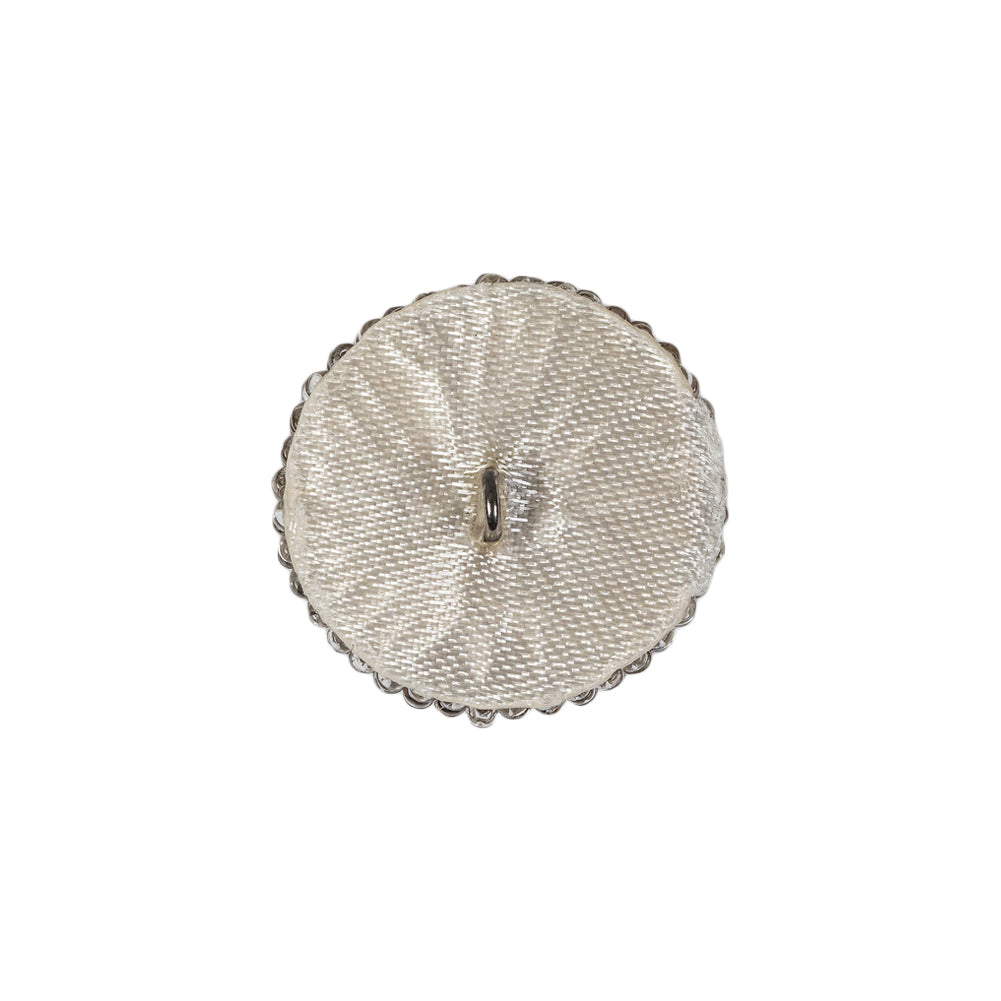 Vintage Silver Lined Seed Beaded Domed Shank Back Button - 32L/20mm - Joann Fabrics