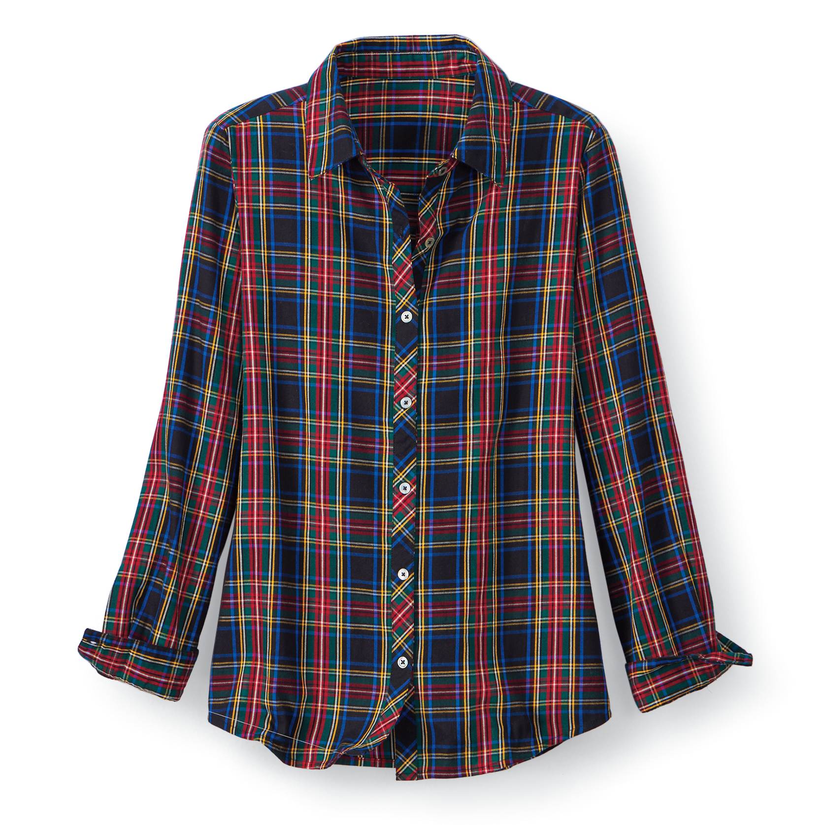 Tartan Plaid Cotton Shirt, Button Front, Wrinkle Resistant - Northstyle Catalog