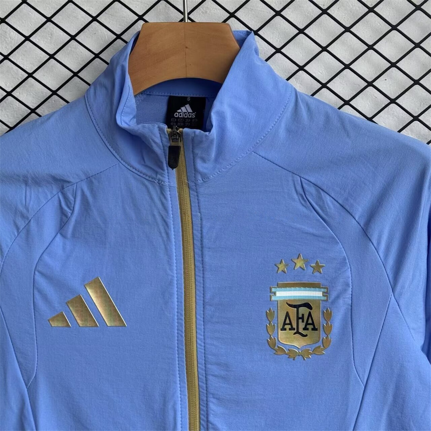Argentina 2026 Windbreaker Training Set - Blue Top and Black Pants - UnitedFutballJersey