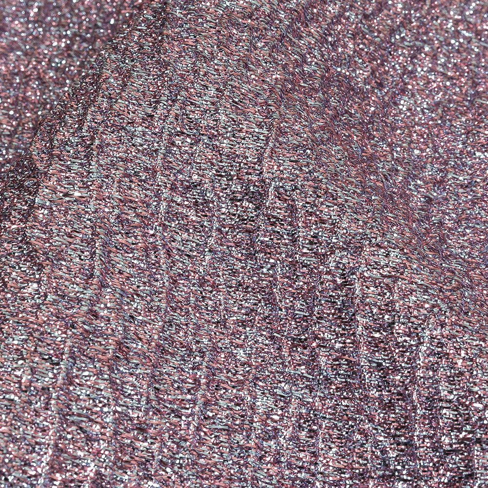Metallic Light Blue and Pink Crackle Luxury Brocade with Smooth White Backing - Joann Fabrics