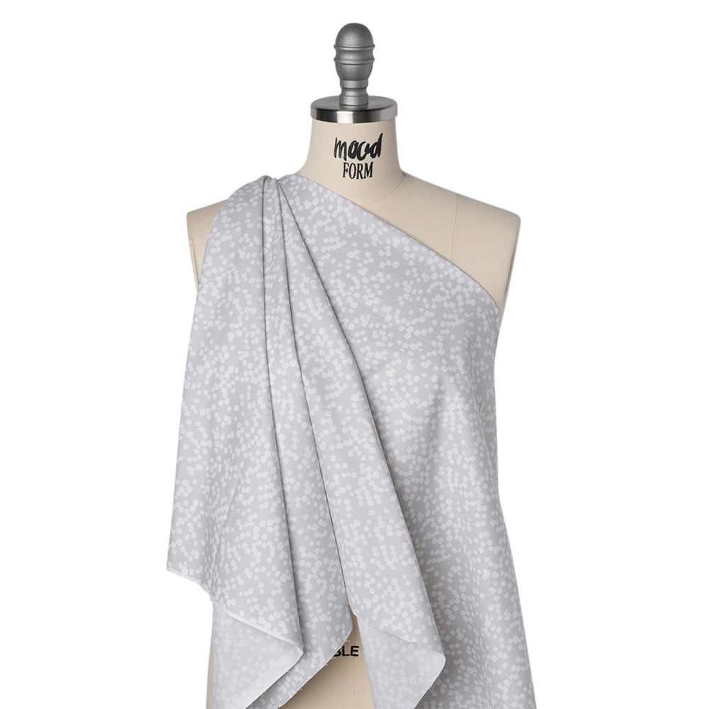 Printed Quilting Cotton by Ghazal Razavi for FIGO Studio - Gray and White Marshmallow - Dewfall Collection - Joann Fabrics
