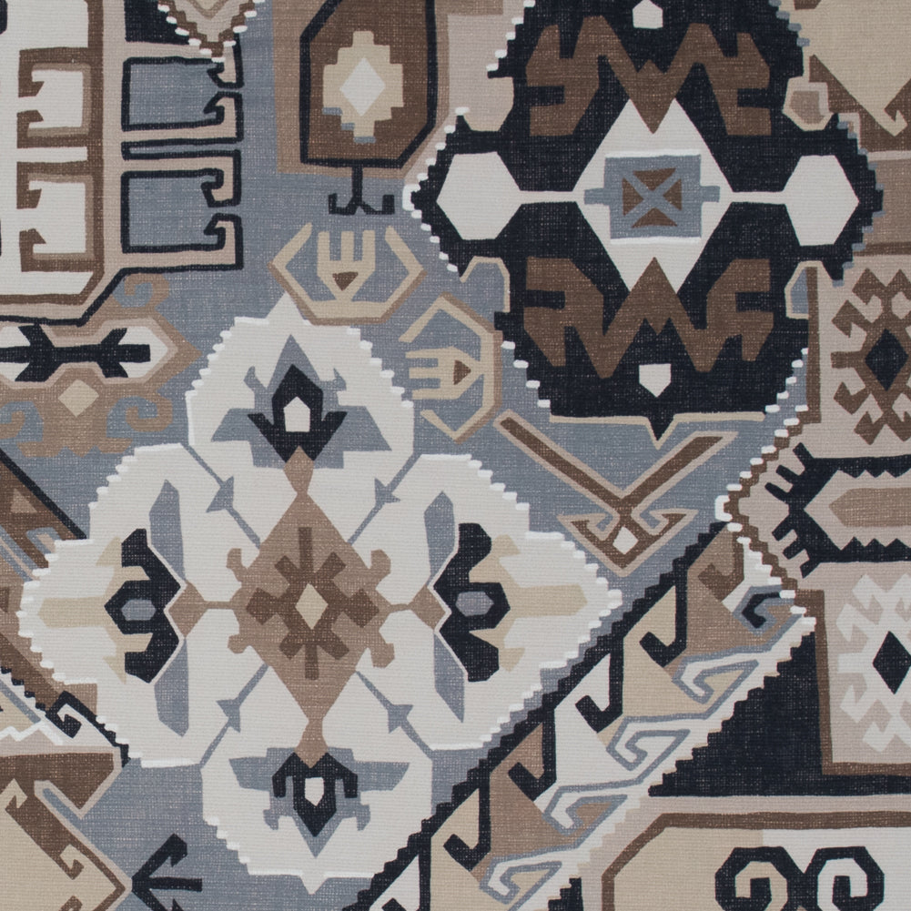 Beige and Gray Aztec Printed Brushed Canvas - Joann Fabrics