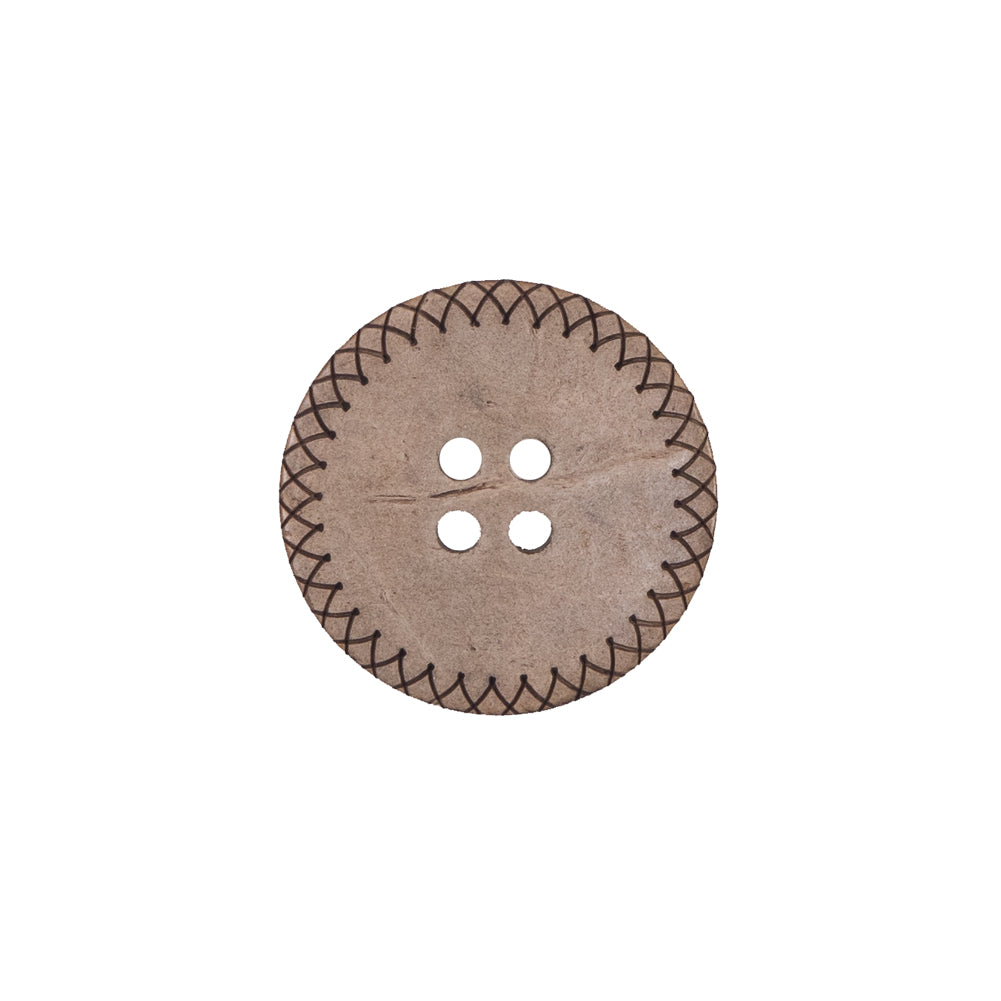 Italian Brown Etched Coconut Button - 28L/18mm - Joann Fabrics