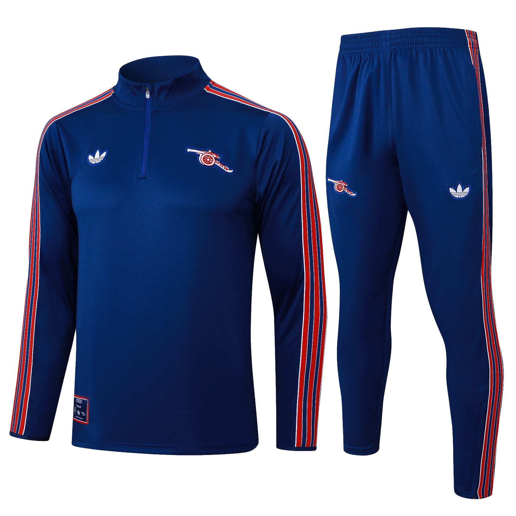 2025/2026 Arsenal Half-Pull Training Suit Retro Blue Edition Football Shirt 1:1 Thai Quality Set 01