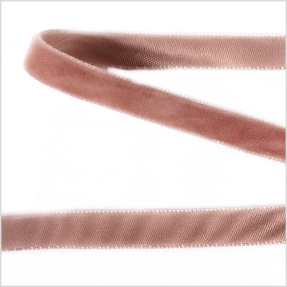 Single Faced Velvet Ribbon Made in Italy - 3/8