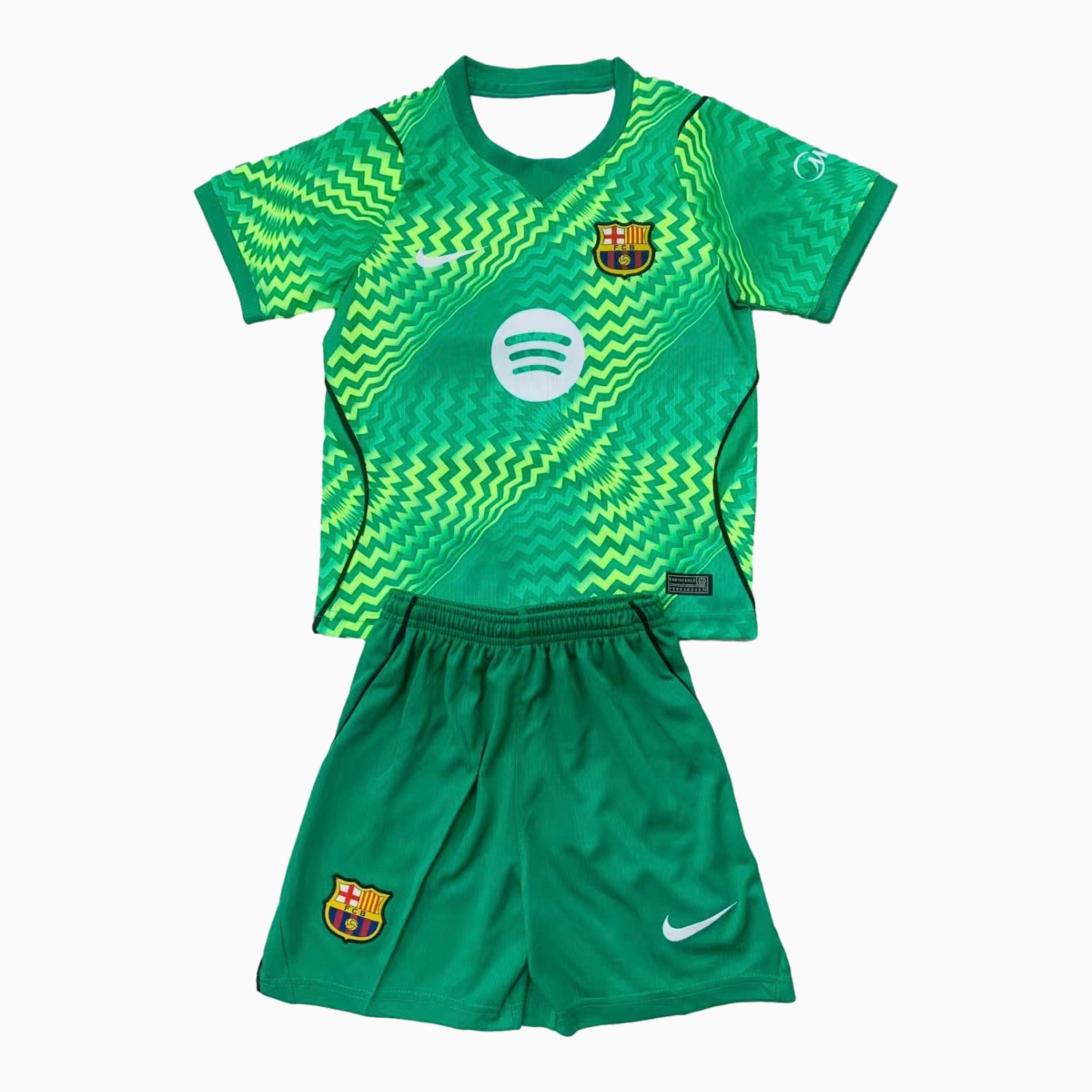 Barcelona 26-27 Green Goalkeeper Men's Adult Jersey Set - Fans Version - UnitedFutballJersey