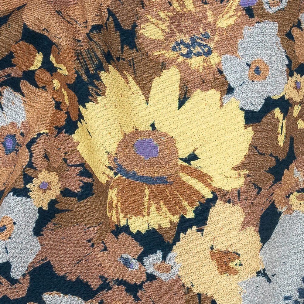 Mood Exclusive Marine Blue Zinnia Pop Stretch Cotton Poplin - Joann Fabrics
