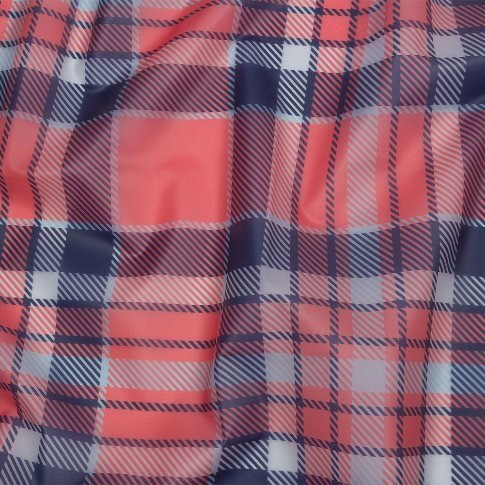 Red, Black and Baby Blue Plaid Lightweight Translucent Vinyl - Joann Fabrics
