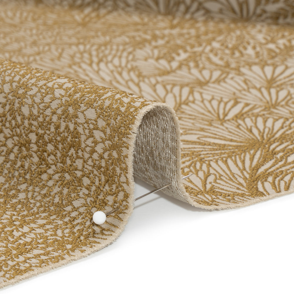 Recycled Polyester Jacquard - Ochre Lush Garden - British Imported - Joann Fabrics