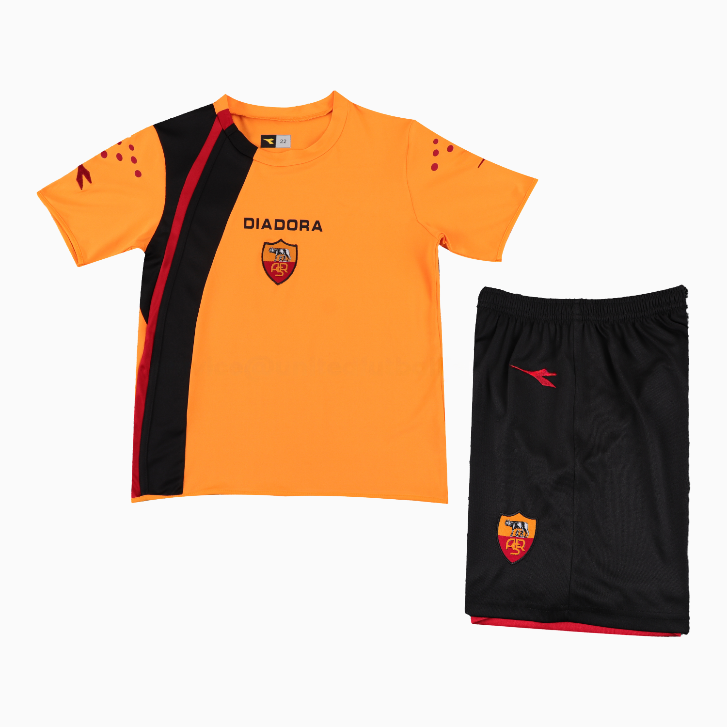 Retro Roma 2005-06 Home Kids Kit - UnitedFutballJersey