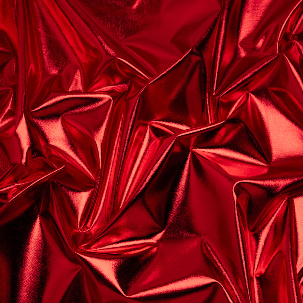 Metallic Foiled Polyester Jersey Knit - Red - Amalthea Collection - Joann Fabrics