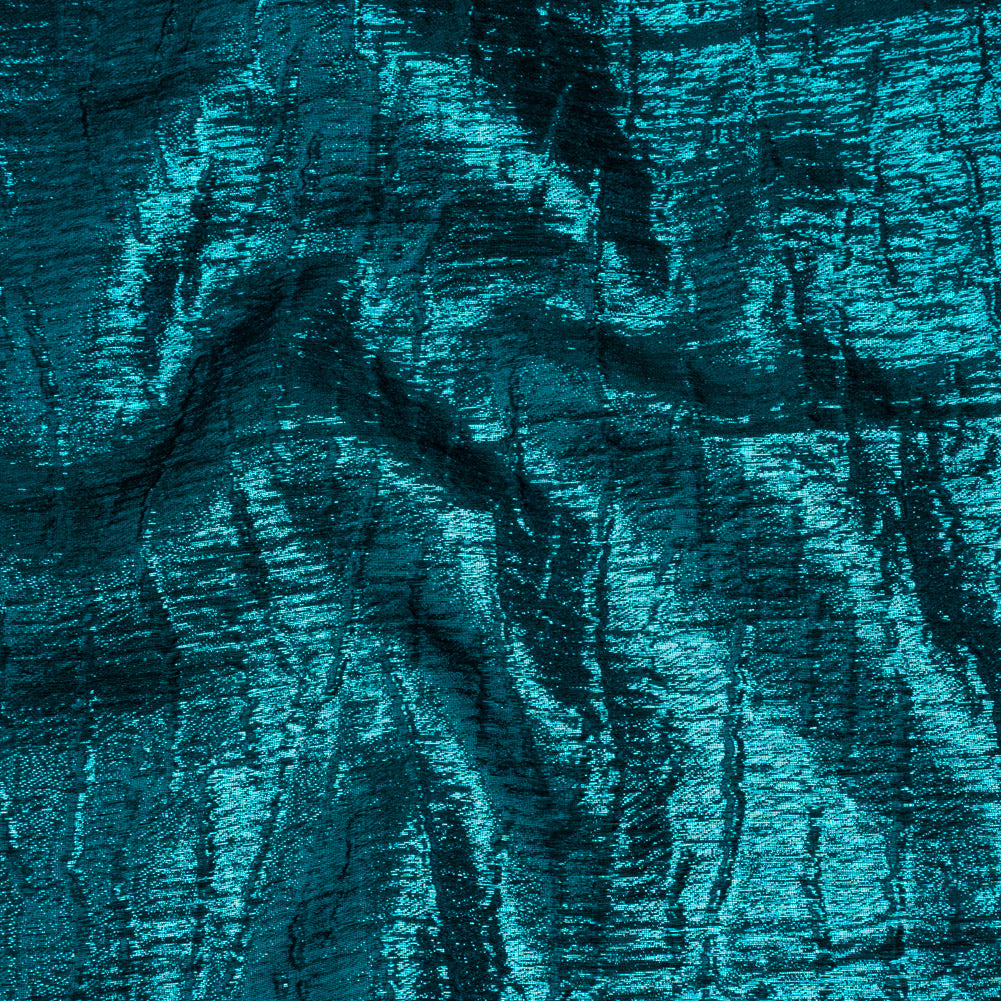 Metallic Brocade - Turquoise Subtle Wrinkles - Kylie Collection - Joann Fabrics