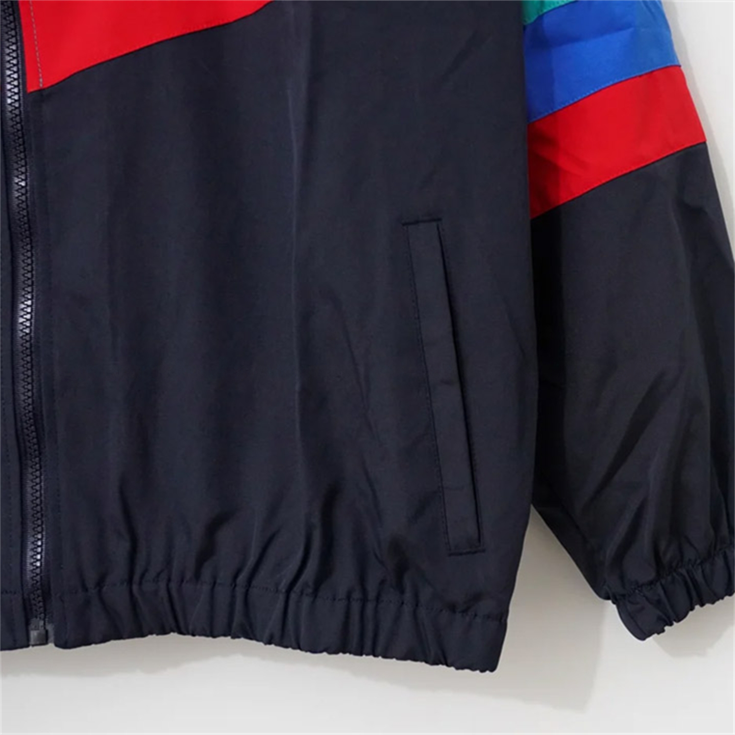 Retro Barcelona 1995-97 Windbreaker Jacket - Cyan And Black - UnitedFutballJersey
