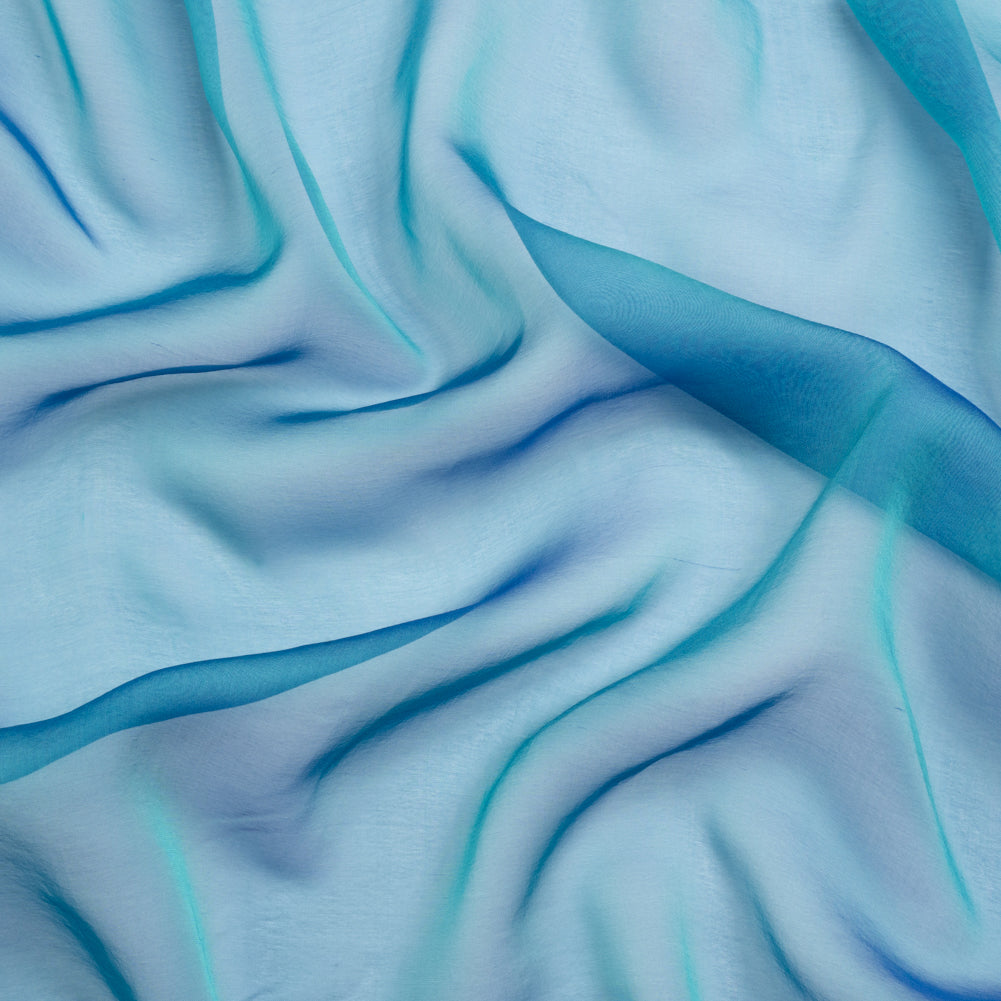 Chiffon-Like Silk Voile - Teal and Royal Iridescent - Adelaide Collection - Joann Fabrics
