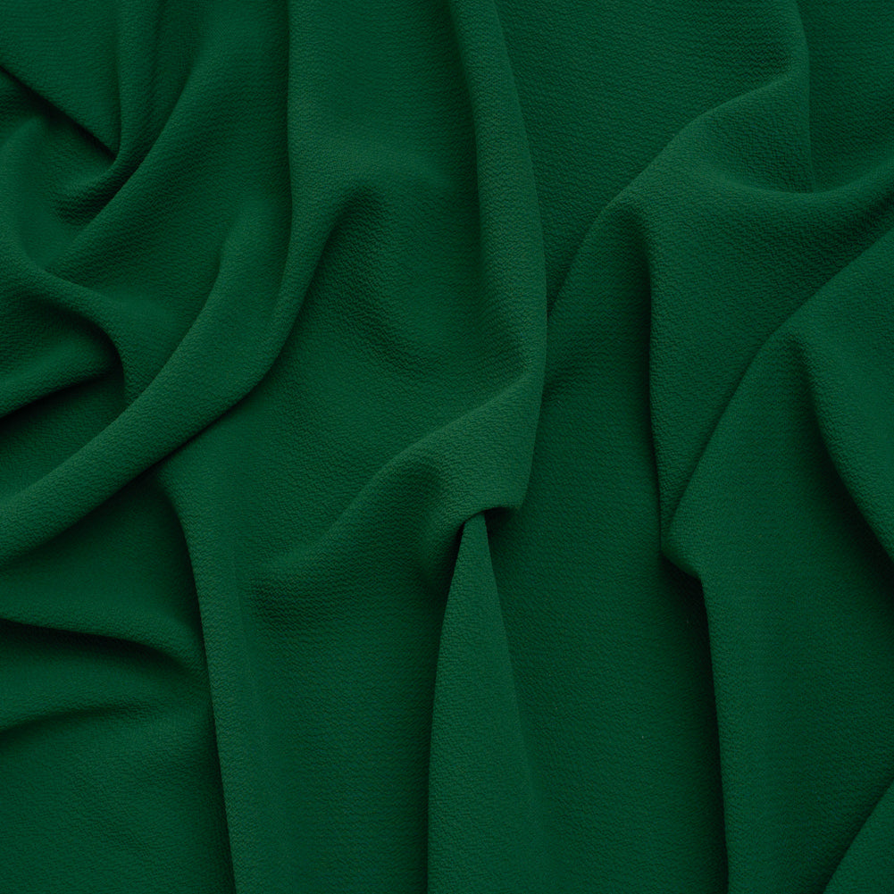 Puckered Stretch Polyester Crepe - Emerald Green - Designer Deadstock - Joann Fabrics