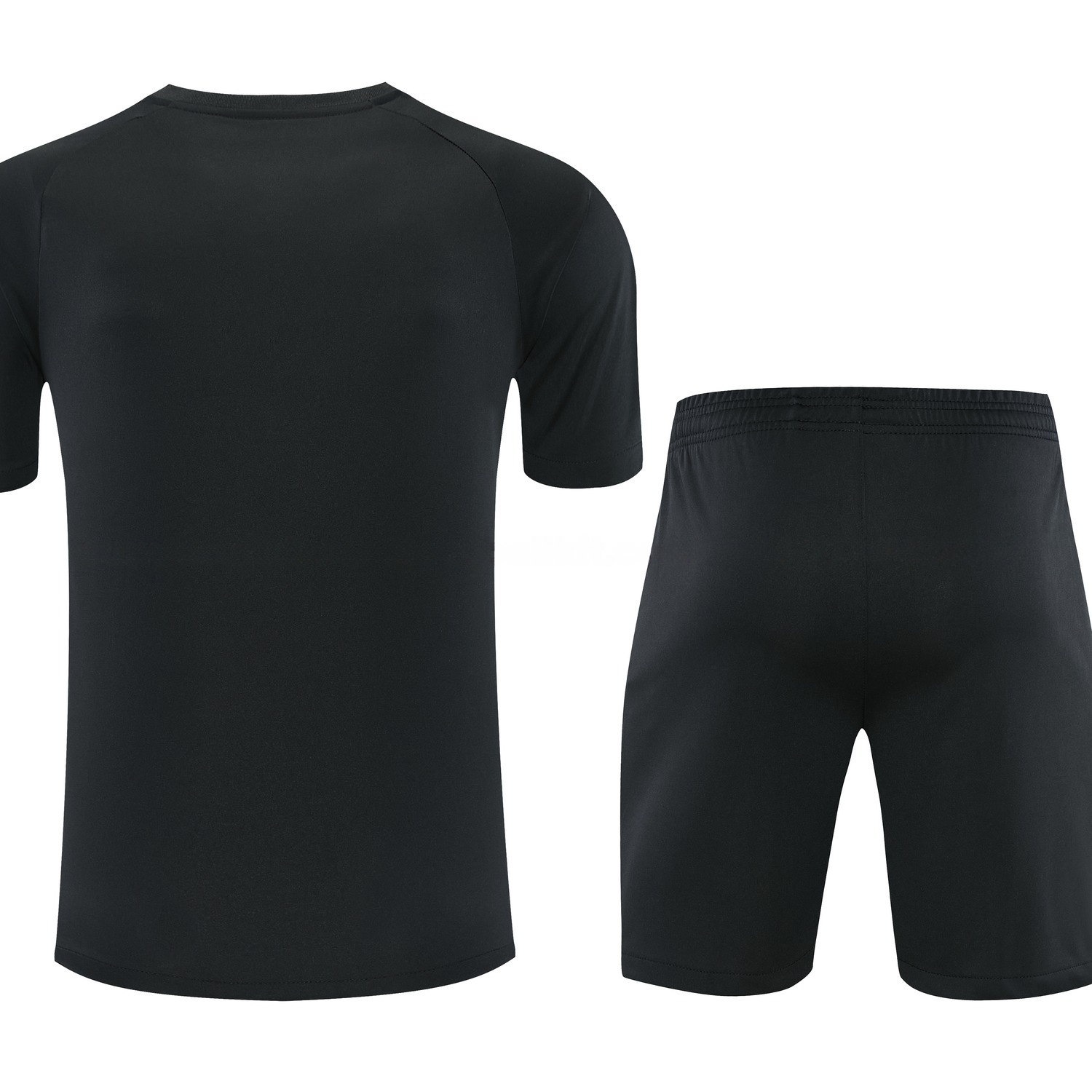 Paris Saint-Germain PSG 26-27 White Chest Sponsors Short-Sleeve Training Set - Black Top & Black Shorts - UnitedFutballJersey