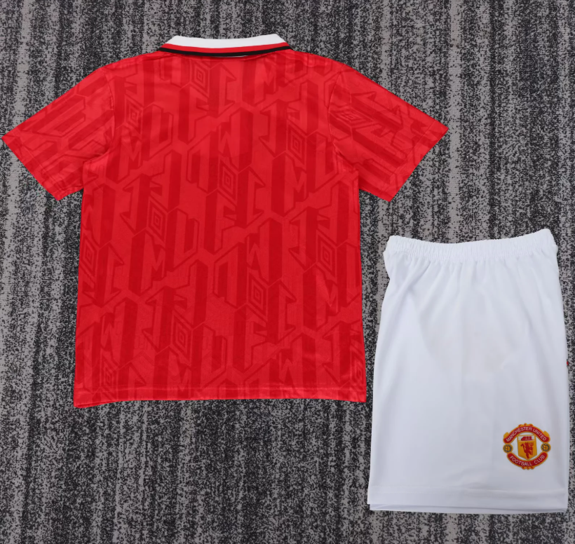 1992/1994 Retro Manchester United Home Football Jersey 1:1 Thai Quality Kids Size