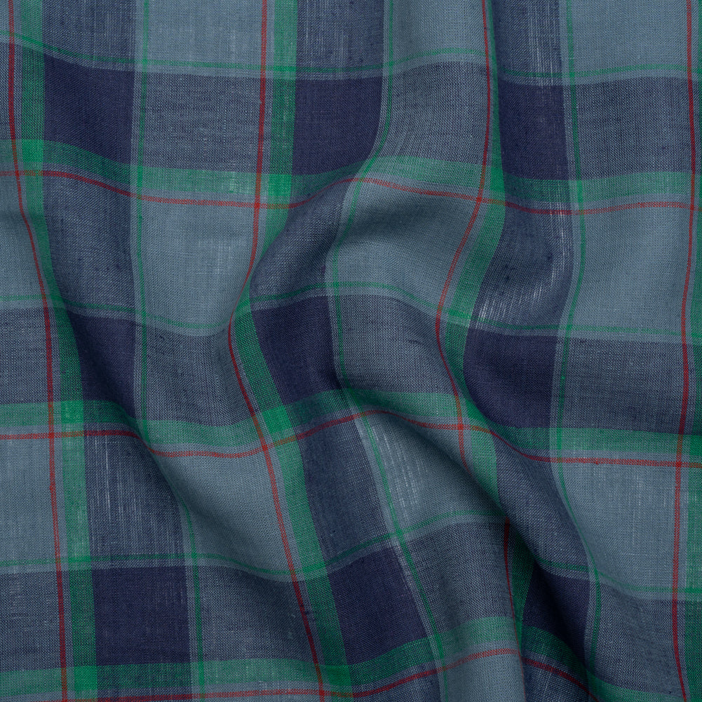 Medium Weight Linen Woven - Blue, Green and Red Plaid - Joann Fabrics