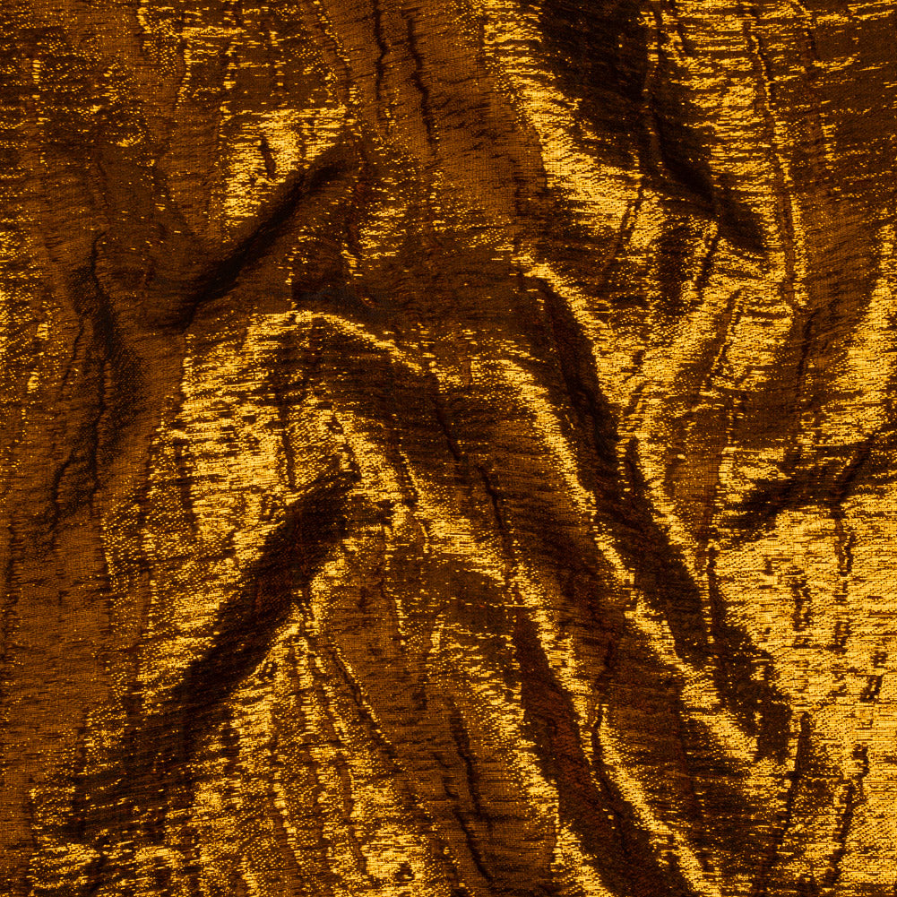 Metallic Brocade - Orange Subtle Wrinkles - Kylie Collection - Joann Fabrics