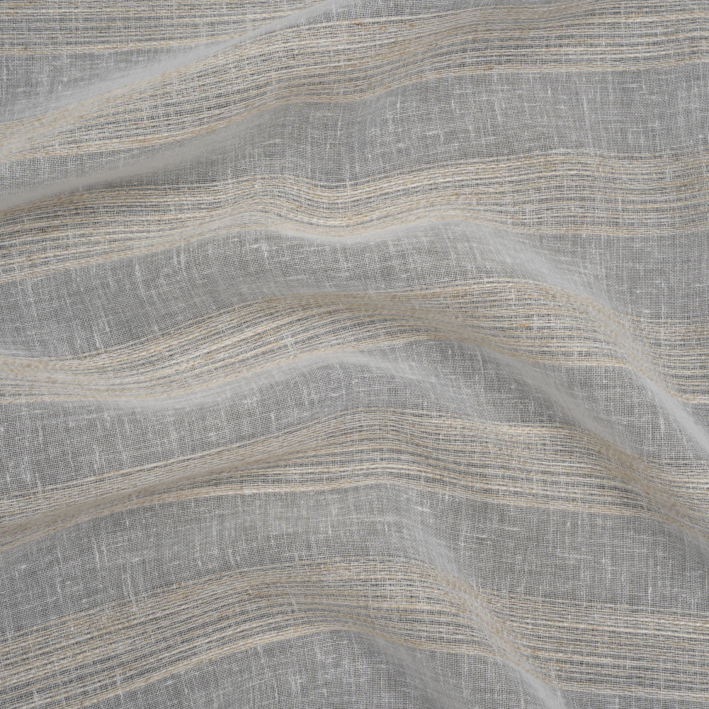 Slubbed Double Wide Drapery Sheers Fabric - Sand Textured Stripes - British Imported - Joann Fabrics