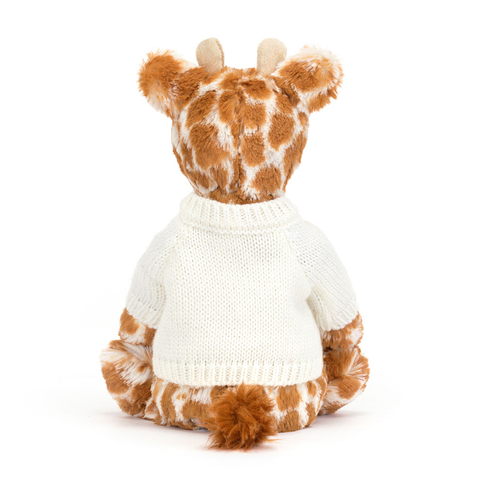 Bashful Giraffe with Personalized Cream Jumper