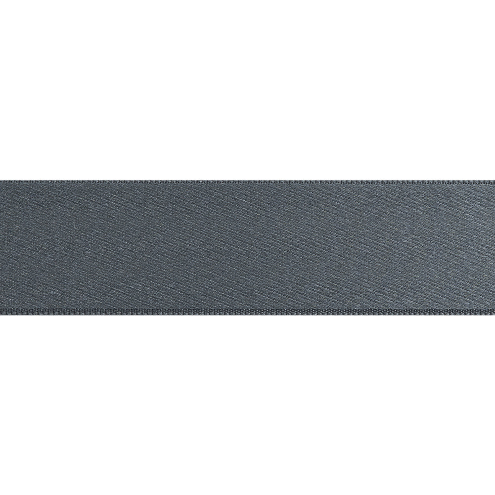 Silver Double Face French Satin Ribbon - 1