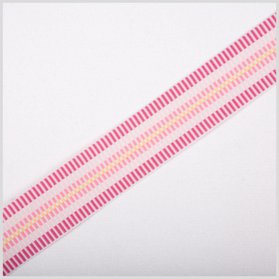 Pink/Yellow/White Striped Grosgrain Ribbon - Joann Fabrics