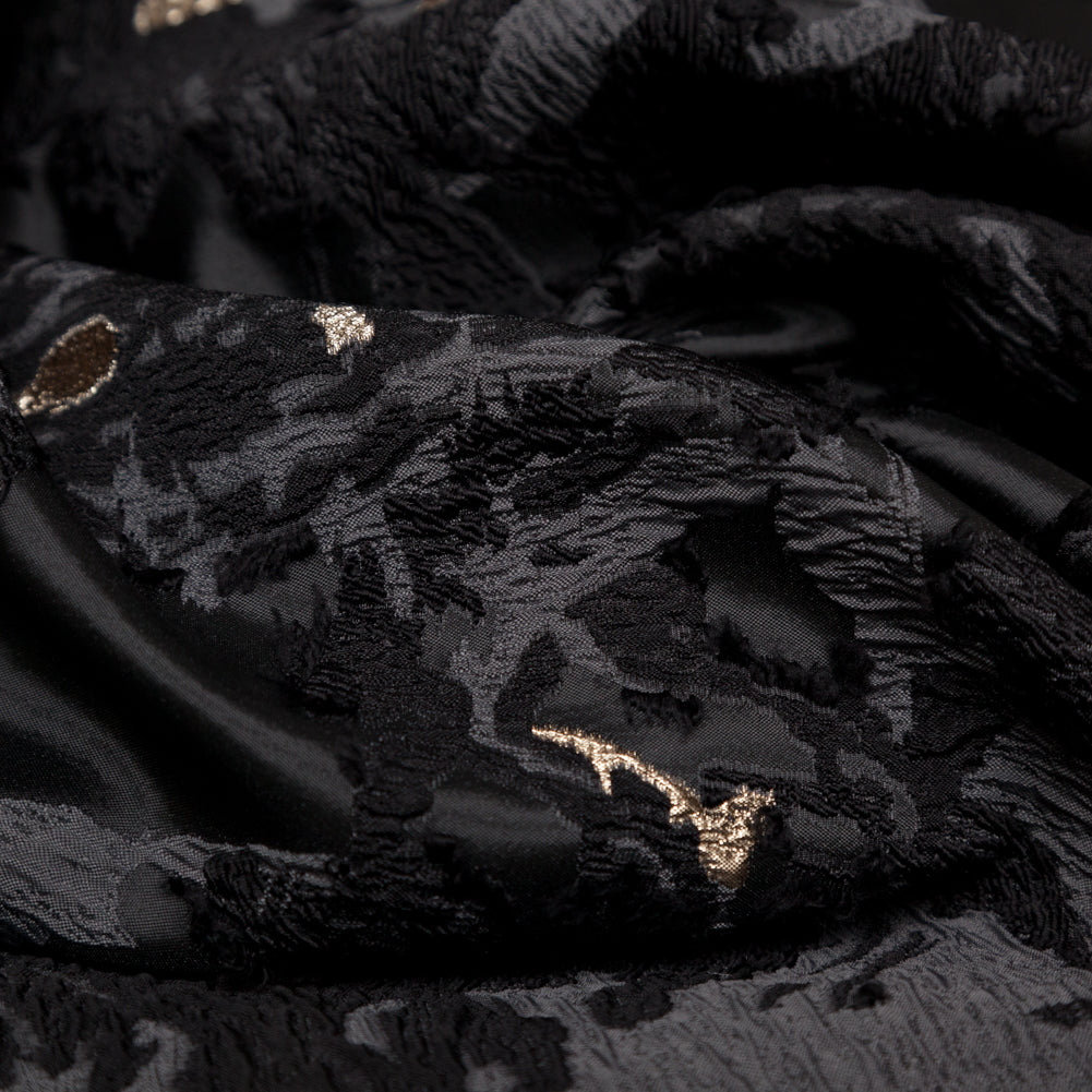 Sedona Sage, Moonless Night and Metallic Golden Egg Abstract Luxury Brocade - Joann Fabrics