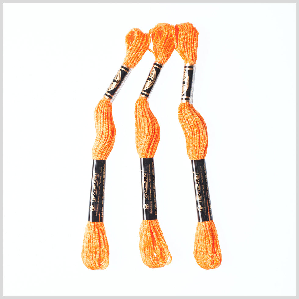 3-Pack DMC Size 6 Embroidery Floss #741 Medium Tangerine - Joann Fabrics
