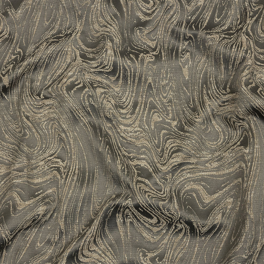 Cotton and Recycled Polyester Drapery Jacquard - Mole Marbled Lines - British Imported - Joann Fabrics