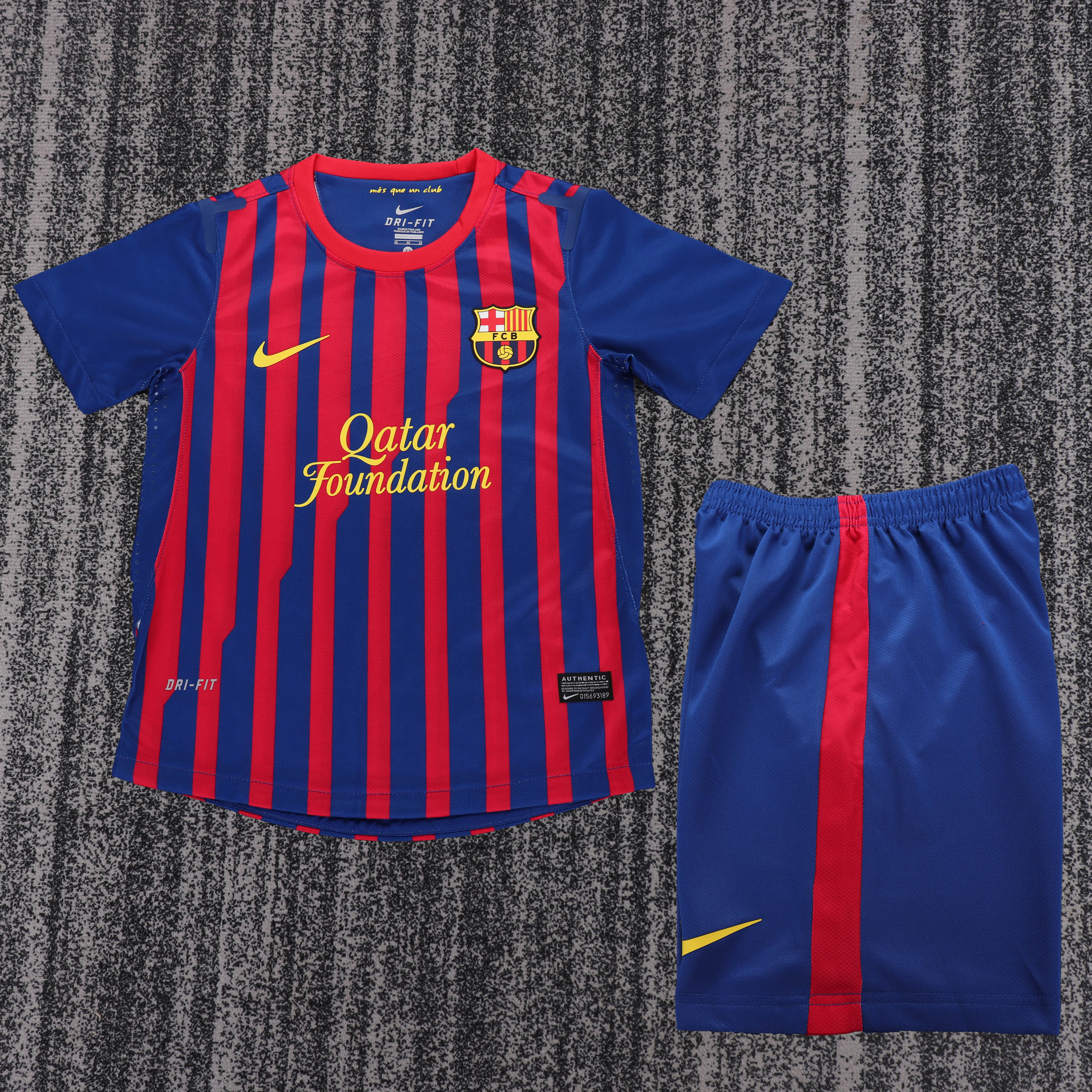 2011/2012 Retro Barcelona Home Football Shirt 1:1 Thai Quality Kids Size