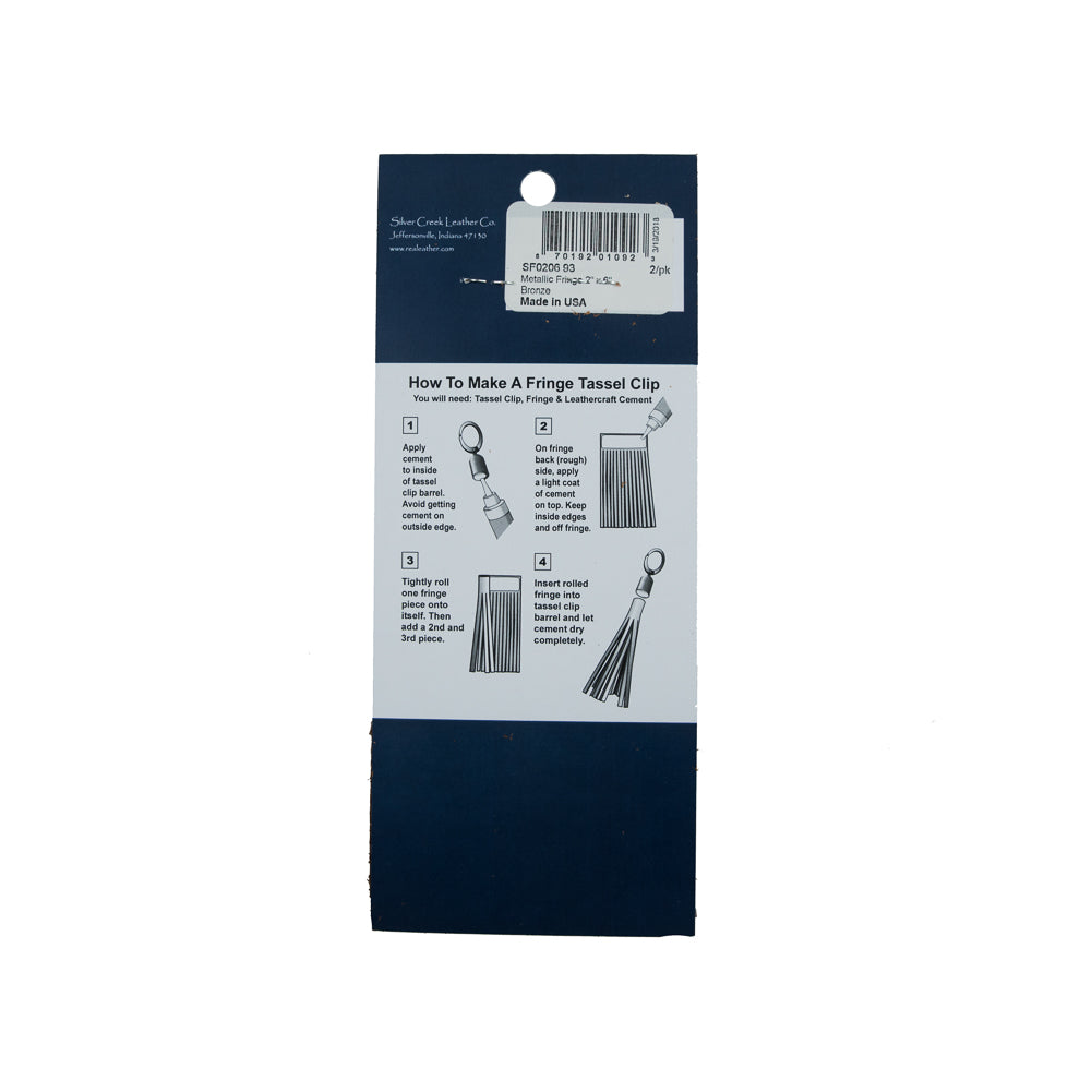 Realeather Metallic Silver Deerskin Fringe Trim - 6