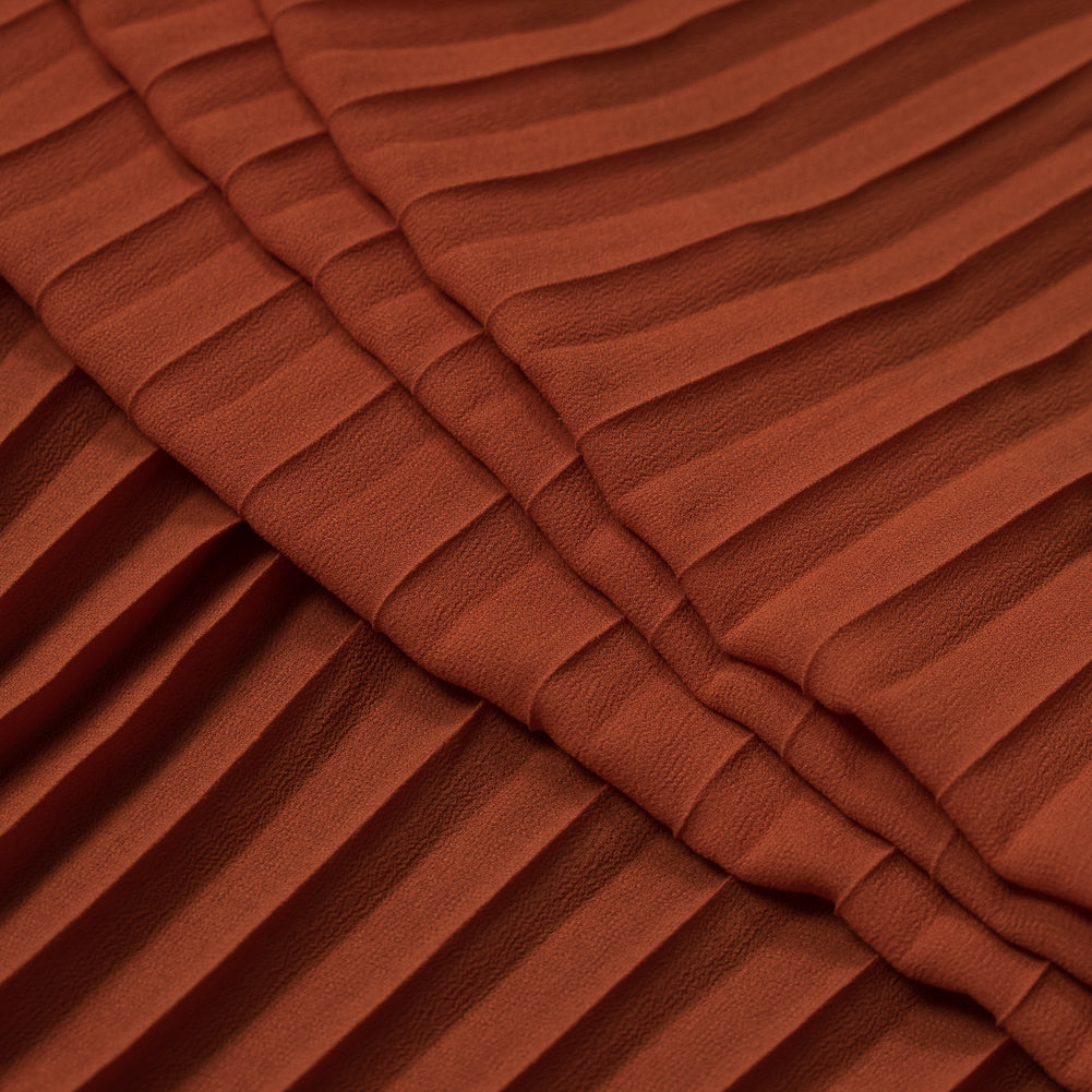 Accordion Pleated Chiffon - Burnt Orange - Etereo Collection - Joann Fabrics