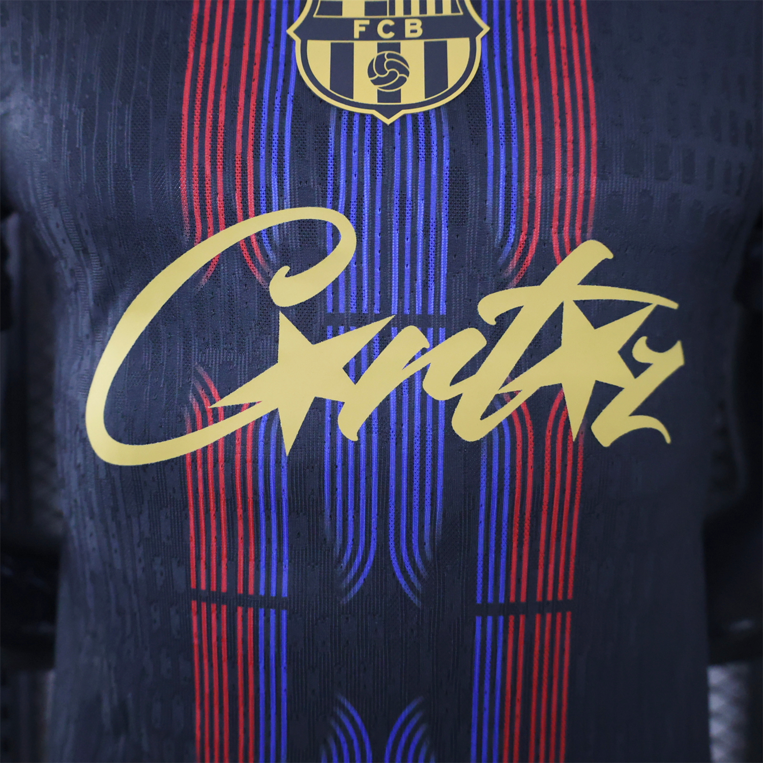 Barcelona 26-27 x Corteiz Black Special Jersey - Player Version - UnitedFutballJersey