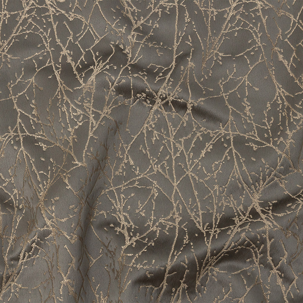 Polyester Jacquard - Mole Wintry Branches - British Imported - Joann Fabrics
