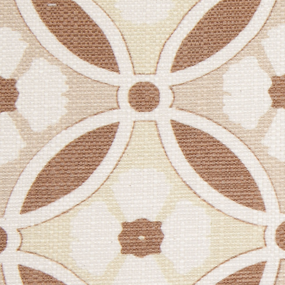 Spanish Brown/Beige Floral Geometric Poly/Cotton Canvas - Joann Fabrics