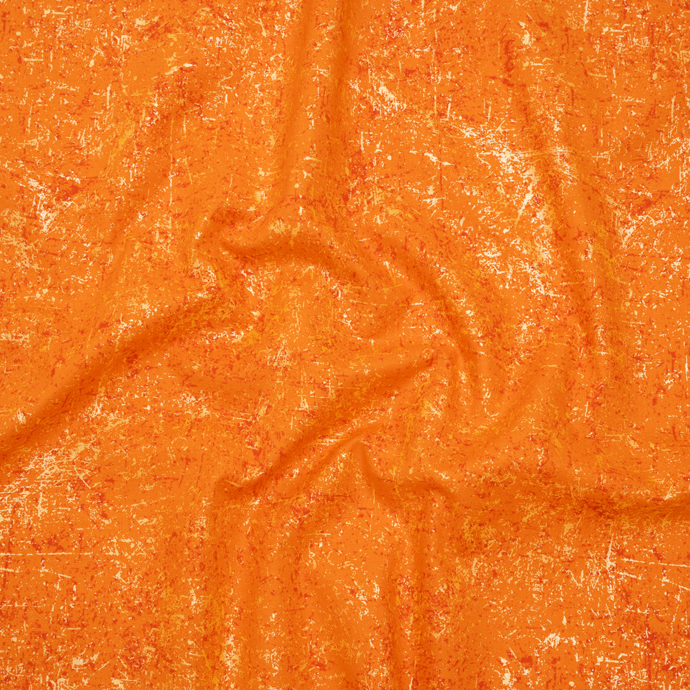 Pearl Finish Quilting Cotton by Patrick Lose for Northcott - Tangerine Textural Abstract - Glisten Collection - Joann Fabrics
