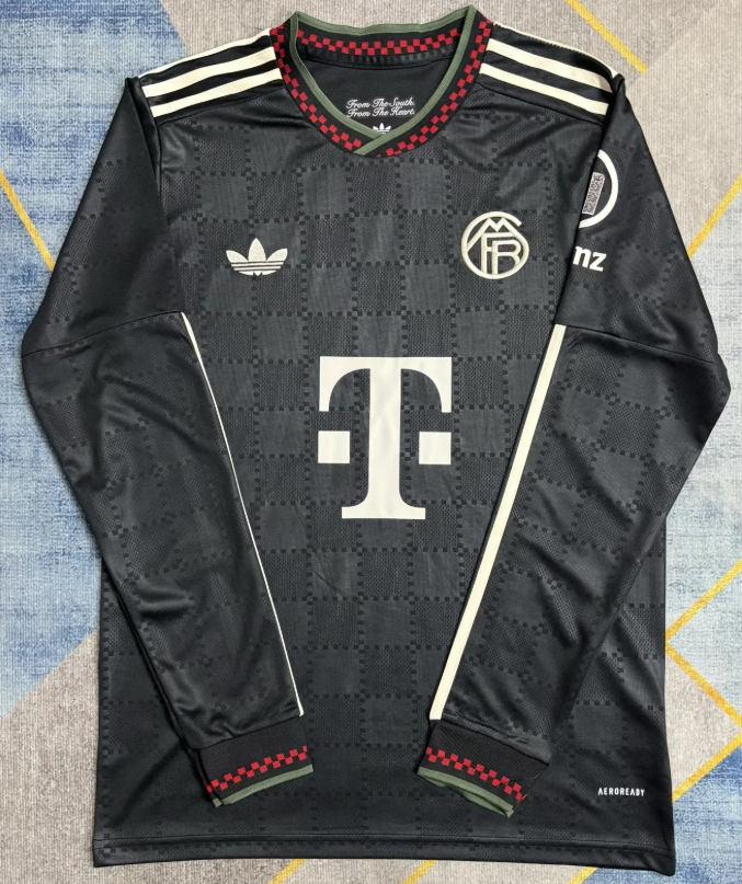 2025/2026 Long Sleeves Bayern Munich Third Away Football Jersey 1:1 Thai Quality