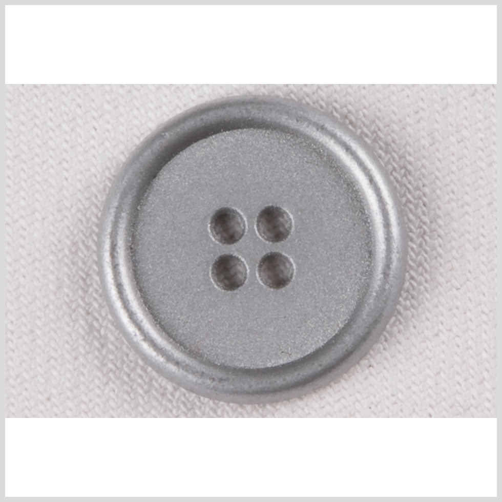Silver 4-Hole Metal Coat Button with Rounded Rim - 32L/20mm - Joann Fabrics