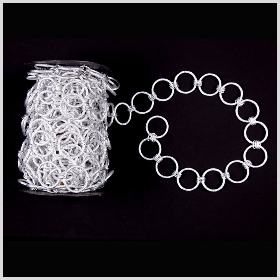 Textured Circles Metal Chain - 1.25