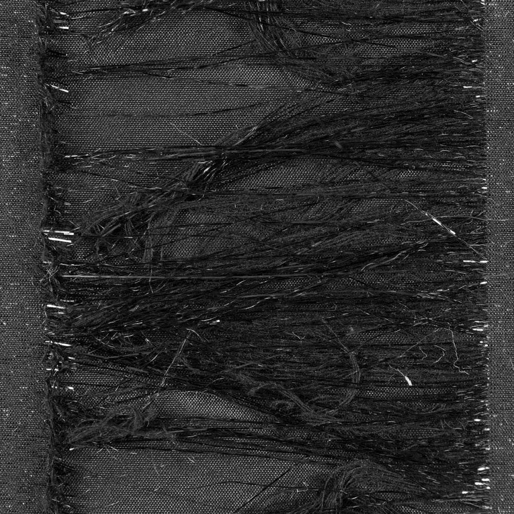 Black Metallic Eyelash Fringed Novelty Woven - Joann Fabrics
