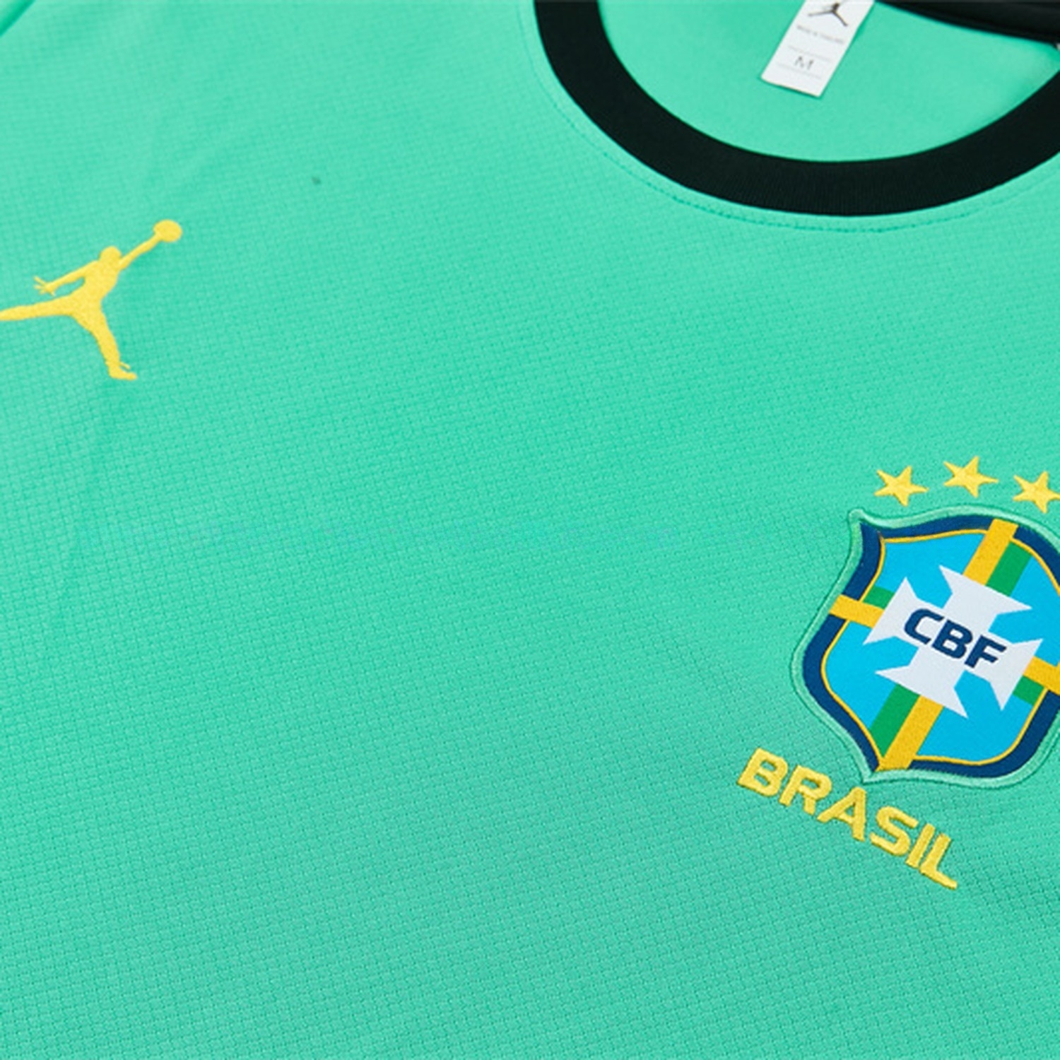 Brazil 2026 Kids Short-Sleeve Training Set - Light Green Top & Black Shorts - UnitedFutballJersey