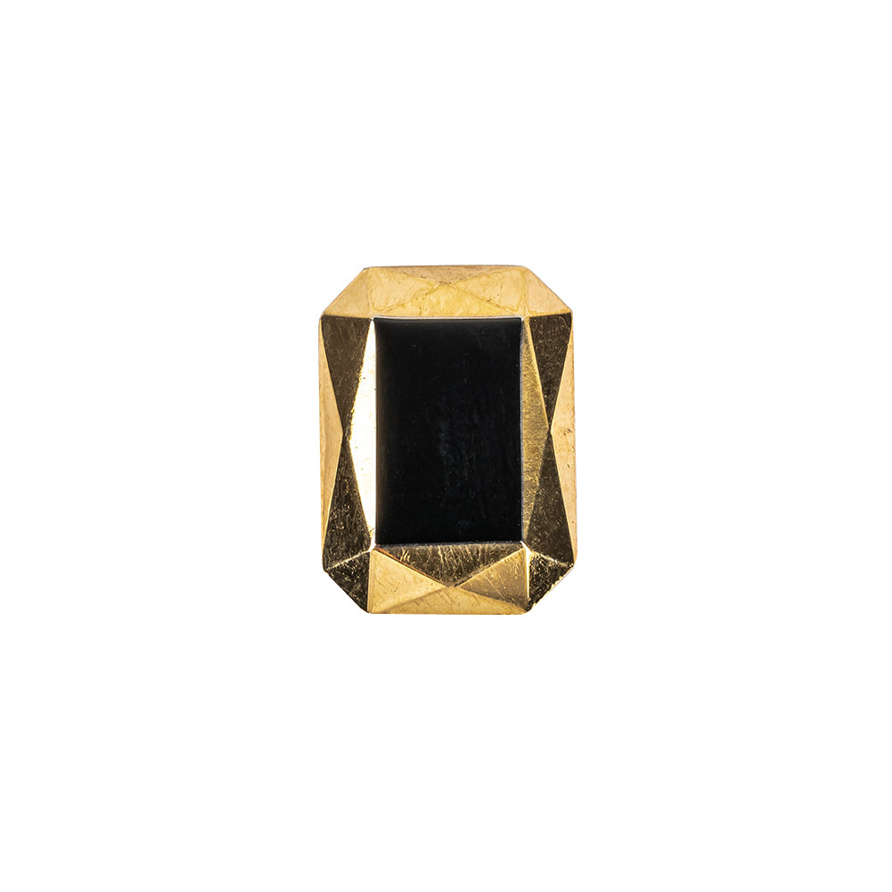Black and Gold Glass Self Back Button - 30L/19mm - Joann Fabrics