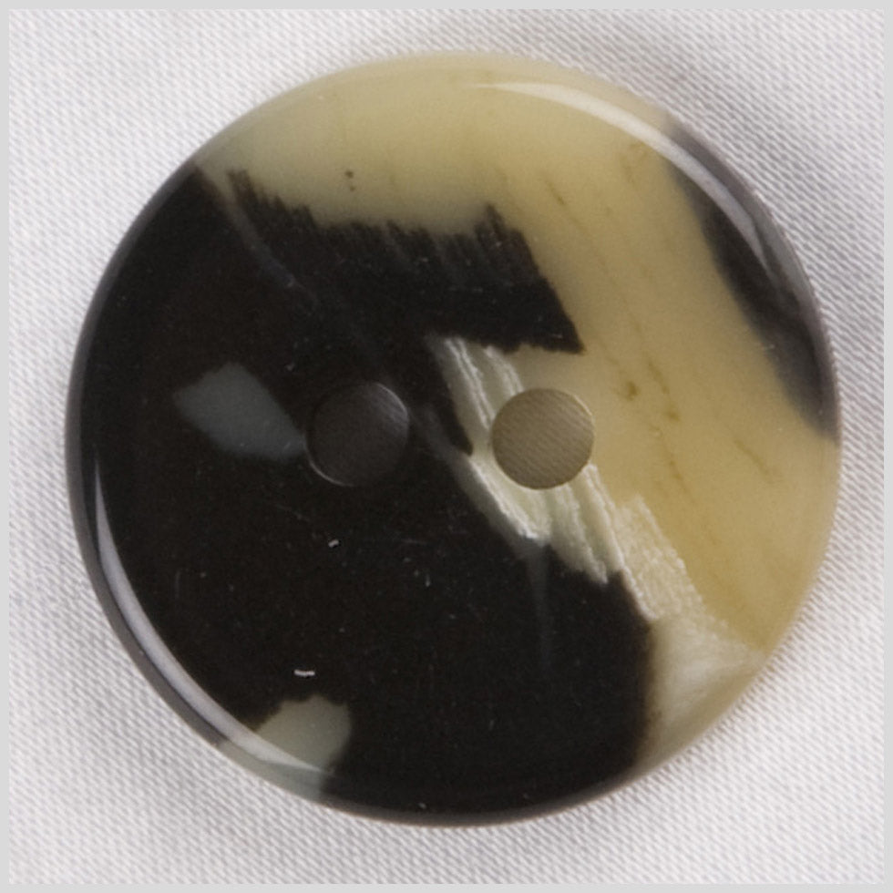 Plastic 2-Hole Button - 40L/25.5mm - Black-Brown and Cream Mottled - Joann Fabrics