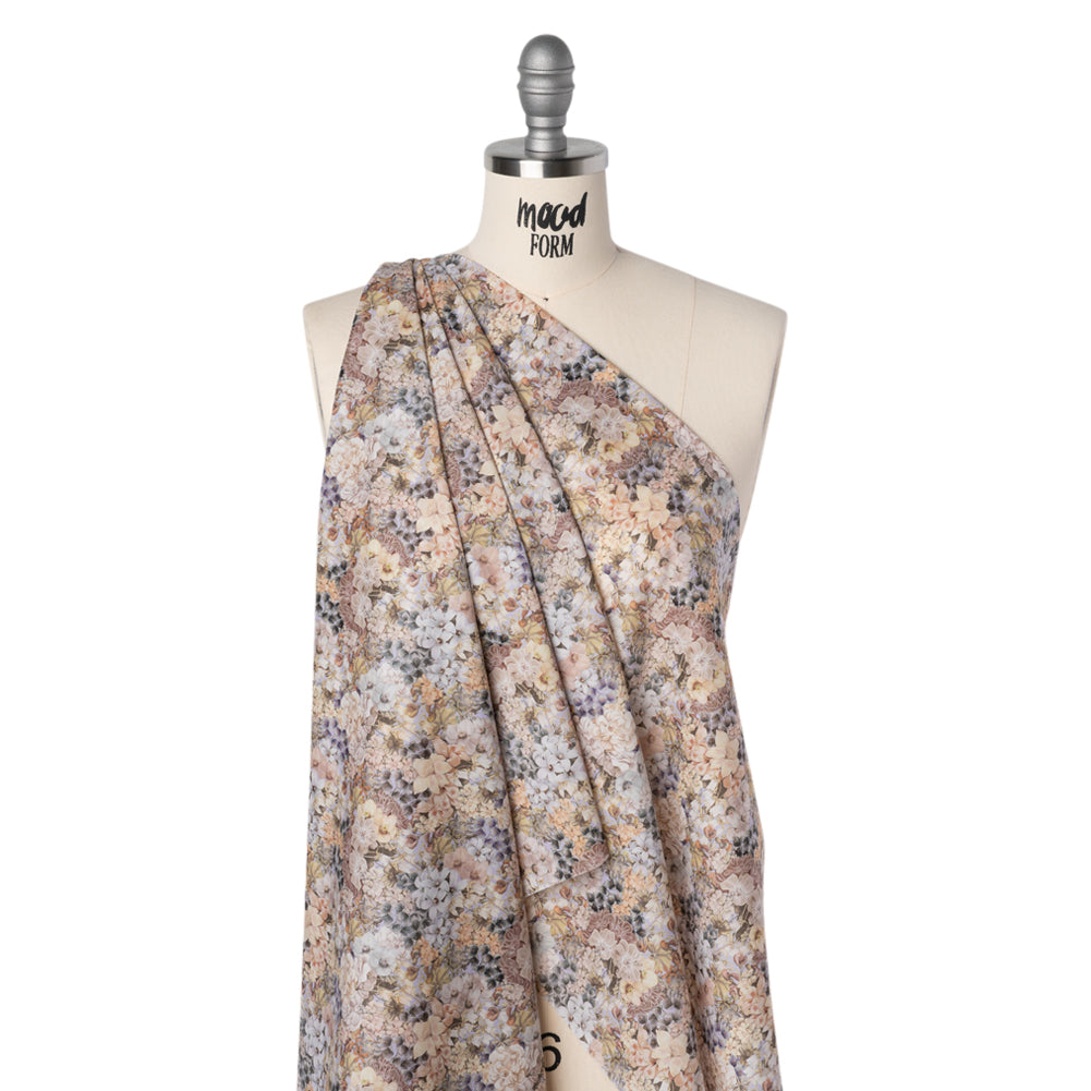 Liberty Fabrics Tana Lawn® - Painted Travels Multi Neutral - Beige, Gray and Muted Green Lush Florals - Joann Fabrics