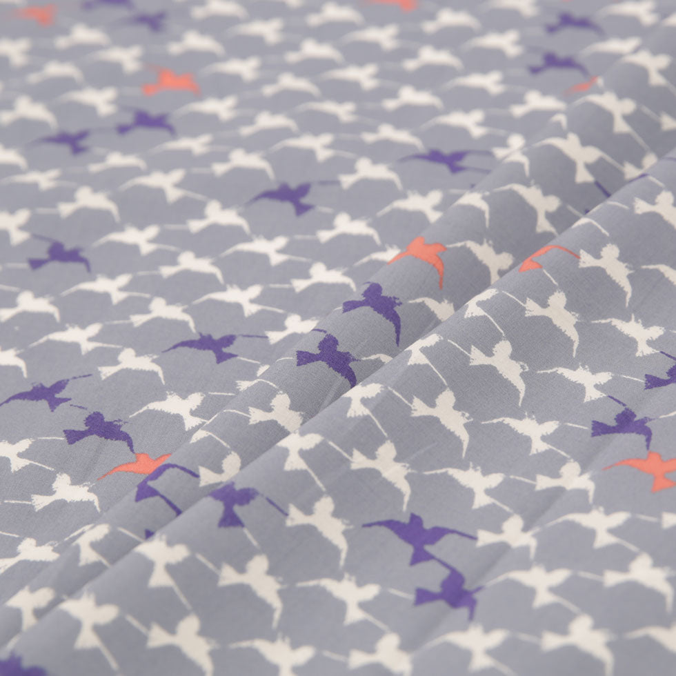 Stonewash Blue Bird Printed Cotton Poplin - Joann Fabrics