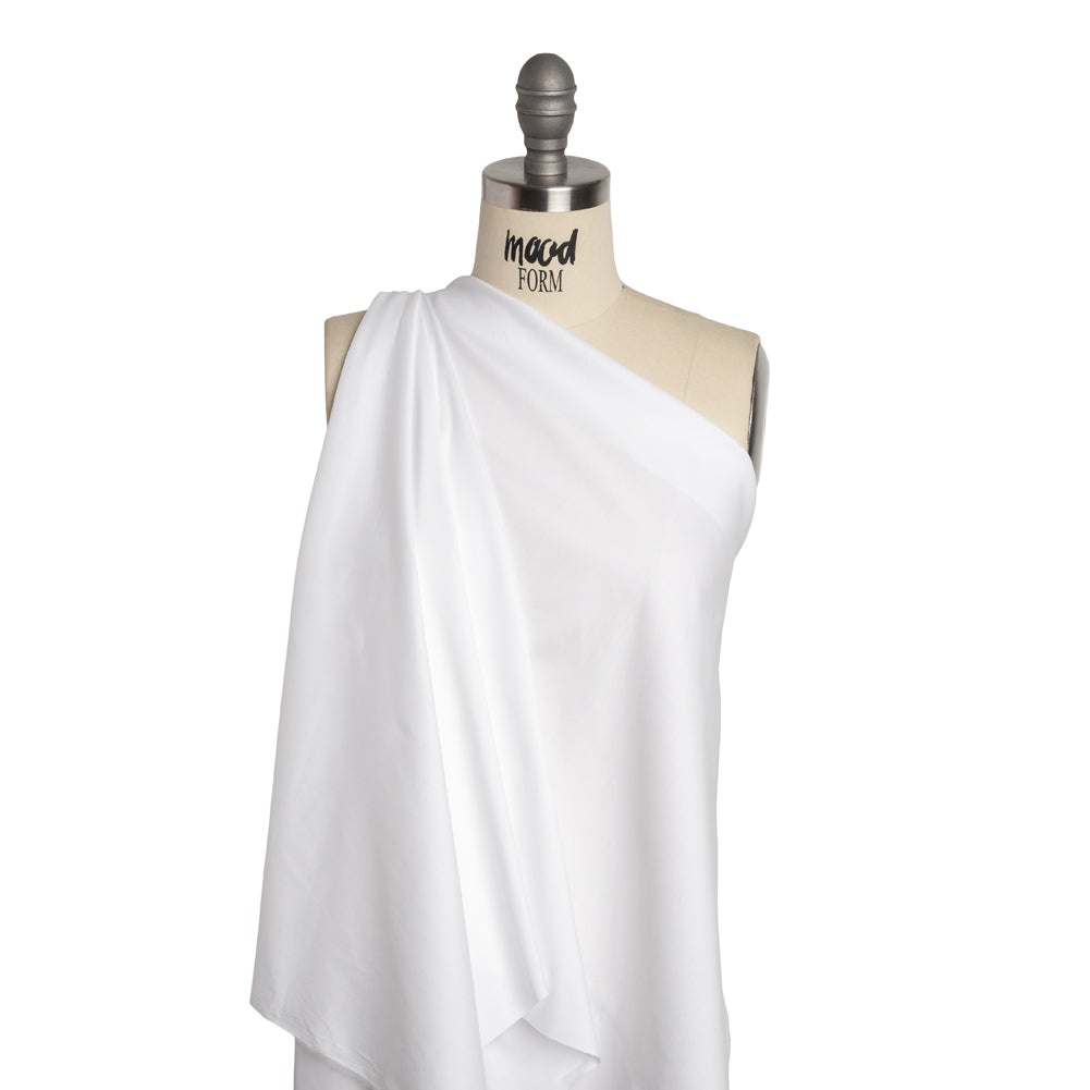 Stretch Cotton and Nylon Poplin - White - Designer Deadstock - Joann Fabrics